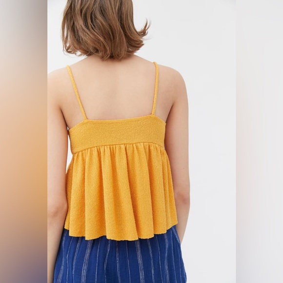URBAN OUTFITTERS Marigold Cutout Babydoll TANK SIZE SMALL CAN FIT MEDIUM - Picture 3 of 8